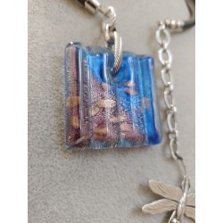 Колье, основа проволока с памятью, японский лэмпворк