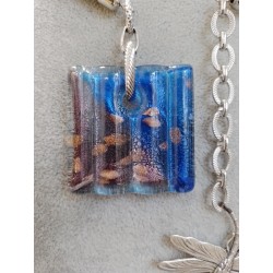 Колье, основа проволока с памятью, японский лэмпворк