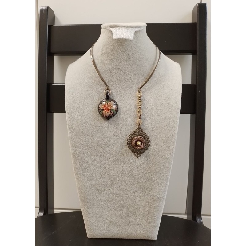 Колье, канадский лэмпворк, филигрань