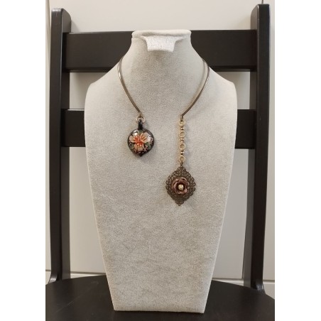 Колье, канадский лэмпворк, филигрань