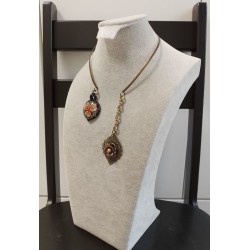 Колье, канадский лэмпворк, филигрань