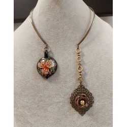 Колье, канадский лэмпворк, филигрань