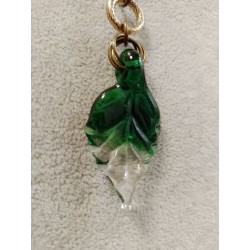 Колье, канадский лэмпворк, кристалл Сваровски