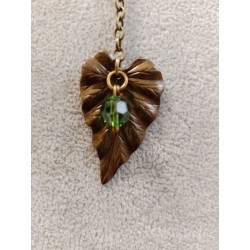 Колье, канадский лэмпворк, кристалл Сваровски