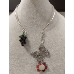 Колье, лэмпворк, японский лэмпворк, филигрань США