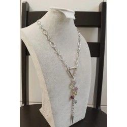 Колье с застёжкой спереди, флюорит