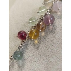 Колье с застёжкой спереди, флюорит