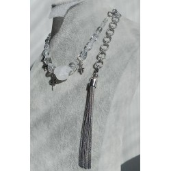 Колье, горный хрусталь, кристаллы Сваровски