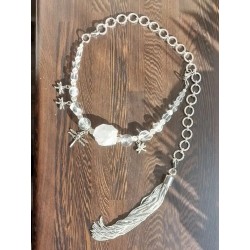 Колье, горный хрусталь, кристаллы Сваровски