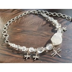 Колье, горный хрусталь, кристаллы Сваровски