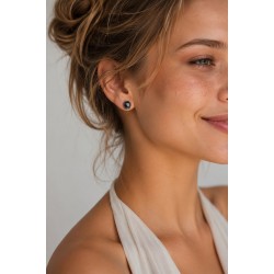 Серьги гвоздики (пусеты) из искусственного жемчуга майорка