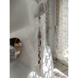 Ассиметричные серьги, горный хрусталь